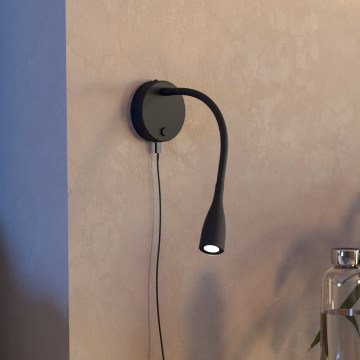 Eglo - LED fleksibilna zidna lampa sa USB, 3,8 W / 230 V, crna