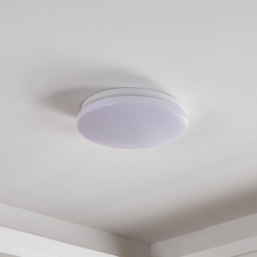 Eglo - LED kupatilsko plafonsko svetlo sa senzorom pokreta i sumraka LED/18W/230V Ø 31 cm IP54 bela