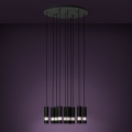 Eglo - LED luster na sajli 10xGU10/4,6W/230V crna