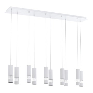 Eglo - LED luster na sajli 10xGU10/5W/230V bela
