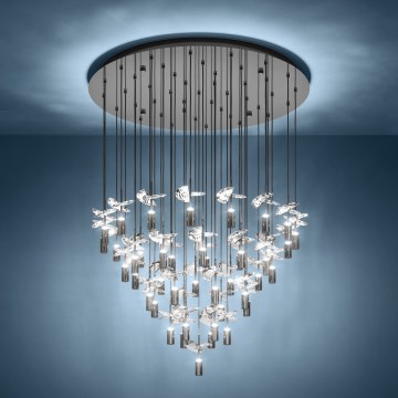 Eglo - LED luster na sajli 43xLED/2,1W/230V 2200/3000/4000K sjajni hrom