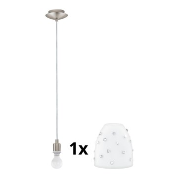 Eglo - LED luster na sajli MY CHOICE 1xE14/4W/230V mat hrom/bela