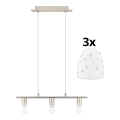 Eglo - LED luster na sajli MY CHOICE 3xE14/4W/230V mat hrom/bela