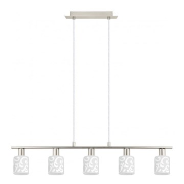 Eglo - LED luster na sajli MY CHOICE 5xE14/4W/230V mat hrom/bela