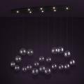 Eglo - LED luster na sajli, prigušiva, 8xLED/4,2W/230V, 3000K, sa prozirnim staklom