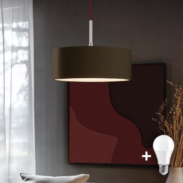 Eglo - LED luster na sajli TUNJA 1xE27/60W/230V braon