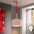 Eglo - LED luster na sajli TUNJA 1xE27/60W/230V prečnik 20 cm bež/crvena