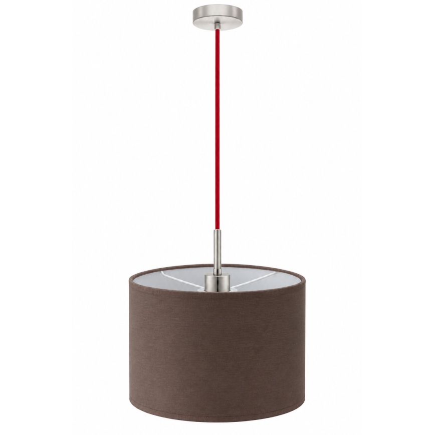 Eglo - LED luster na sajli TUNJA 1xE27/60W/230V Ø 20 cm braon/crvena