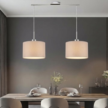 Eglo - LED luster na sajli TUNJA 2xE27/60W/230V bež