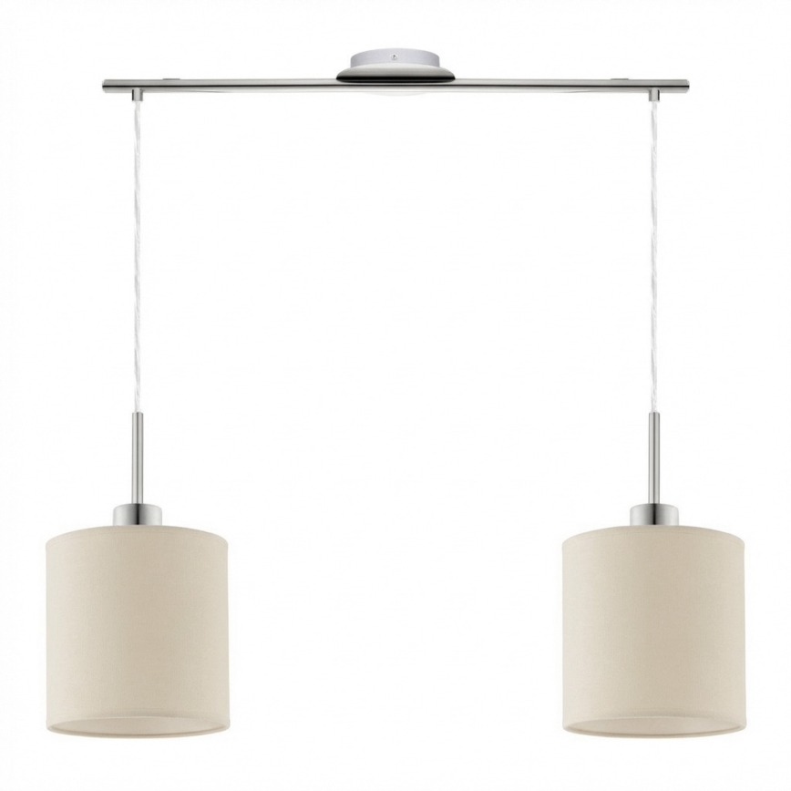Eglo - LED luster na sajli TUNJA 2xE27/60W/230V krem
