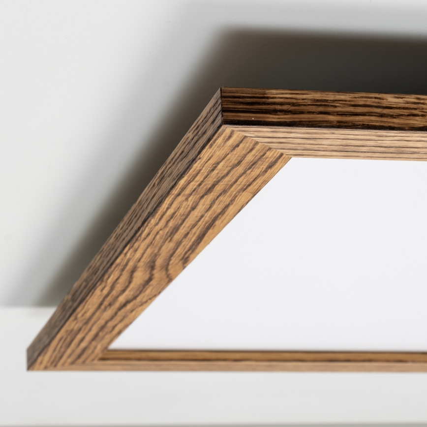 Eglo - LED plafonski panel SALOBRENA WOOD LED/31W/230V 64x64 cm braon