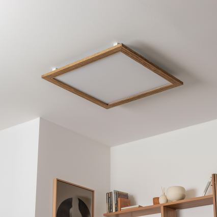 Eglo - LED plafonski panel SALOBRENA WOOD LED/31W/230V 64x64 cm braon