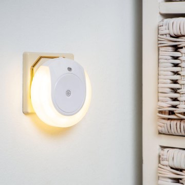 Eglo - LED noćno svetlo sa senzorom sumraka 2xLED/0,4W/230V 3000K