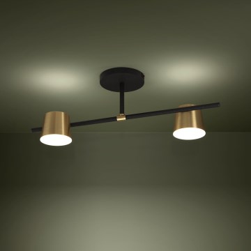 Eglo - LED plafonski luster 2xGU10/4,6W/230V 3000K zlatni