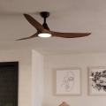 Eglo - LED plafonski ventilator LED/19W/230V 3000/4000/5000K prečnik 132 cm braon + daljinski upravljač