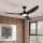 Eglo - LED plafonski ventilator LED/20W/230V 3000/4000/5000K prečnik 132 cm crne boje + daljinski upravljač