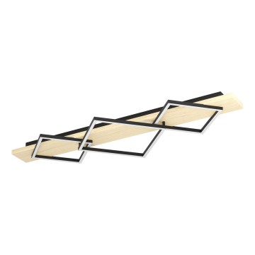 Eglo - LED plafonsko svetlo 2xLED/13W/230V + LED/16W crno/bež