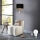 Eglo - LED podna lampa TUNJA 1xE27/60W/230V + LED/2,1W prečnik 38 cm mat hrom/crna