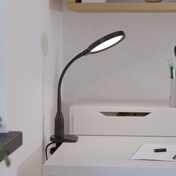 Eglo - LED prigušiva fleksibilna lampa sa stezaljkom LED/5,5W/230V 2700/4000/6500K crna