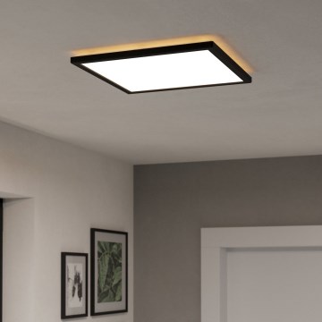 Eglo - LED prigušiva kupatilsko stropno svetlo LED/17,6W/230V 2700-6500K 39x39 cm IP44 crna + daljinski upravljač