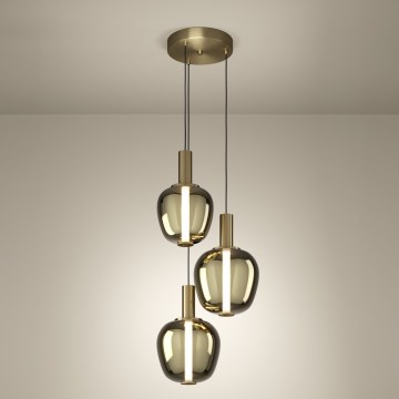Eglo - LED prigušiva luster LED/5W/230V + 2xLED/6,5W + 3xLED/1,6W zlatni