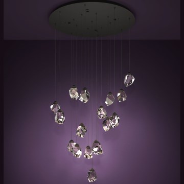 Eglo - LED prigušiva luster na sajli 17xLED/3W/230V 3000K crna/prozirna