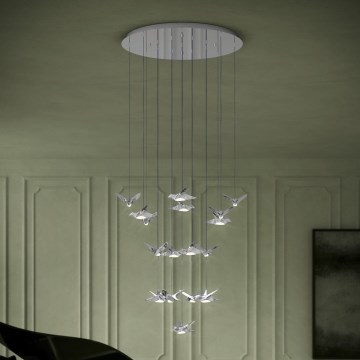 Eglo - LED prigušiva luster na sajli 17xLED/3W/230V 3000K sjajni hrom