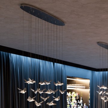 Eglo - LED prigušiva luster na sajli 17xLED/3W/230V 3000K sjajni hrom