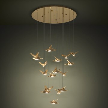 Eglo - LED prigušiva luster na sajli 17xLED/3W/230V 3000K zlatna