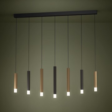 Eglo - LED prigušiva luster na sajli 7xLED/3,1W/230V 3000K antracit/zlatna