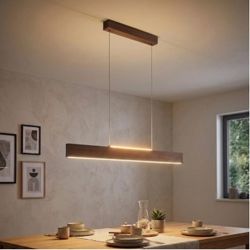 Eglo - LED prigušiva luster na sajli LED/21W/230V + LED/8,4W orah