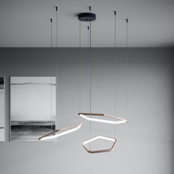 Eglo - LED prigušiva luster na sajli LED/50W/230V 2200-6500K mesing + daljinski upravljač