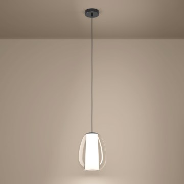 Eglo - LED prigušiva luster na sajli LED/7W/230V + LED/1,6W 2200-6500K crni hrom