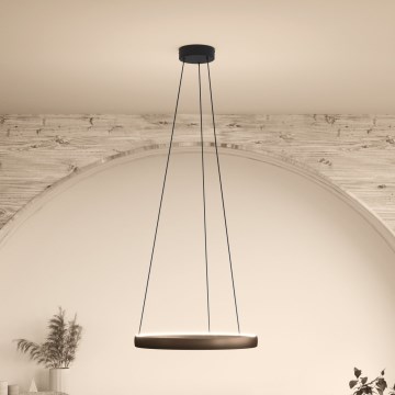 Eglo - LED prigušiva luster na sajli sa senzorom pokreta 2xLED/19W/230V 2200-6500K prečnik 55 cm braon