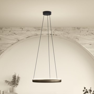 Eglo - LED prigušiva luster na sajli sa senzorom pokreta 2xLED/25W/230V 2200-6500K pr. 80 cm braon