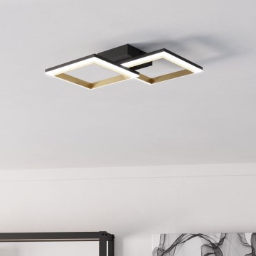 Eglo - LED prigušiva plafonska lampa LED/18,4W/230V 4000K crna/zlatna