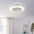 Eglo - LED prigušiva plafonska lampa sa ventilatorom 3xLED/12,6W/230V, prečnik 55 cm, bela + daljinski upravljač
