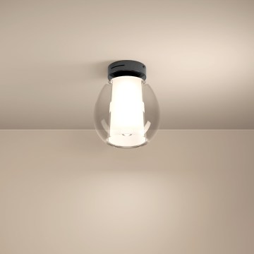 Eglo - LED prigušiva plafonska svetiljka LED/5,5W/230V + LED/1,6W 2200-6500K prečnik 25 cm crni hrom + daljinski upravljač