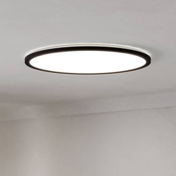 Eglo - LED prigušiva plafonska svetiljka za kupatilo LED/16,8W/230V 2700-6500K prečnik 50 cm IP44 crna + daljinski upravljač