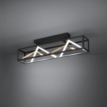 Eglo - LED prigušiva plafonski luster LED/45W/230V 2700-6500K crna/zlatna + daljinski upravljač