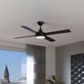 Eglo - LED prigušiva plafonski ventilator LED/20W/230V + daljinski upravljač crni