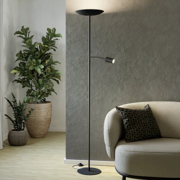 Eglo - LED prigušiva podna lampa LED/26,5W/230V + LED/4W crna