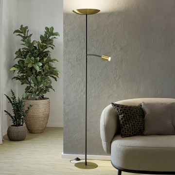 Eglo - LED prigušiva podna lampa LED/26,5W/230V + LED/4W zlatna