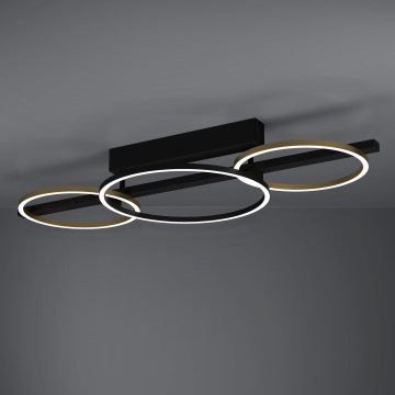 Eglo - LED prigušiva prislonjena plafonska svetiljka 2xLED/12,5W/230V + LED/15,5W 3000K crna