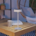 Eglo - LED prigušiva solarna punjiva dodirna stona lampa LED/3W/5V 3000-6000K 1800 mAh IP44 bela