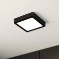 Eglo - LED prigušiva stropna svetiljka LED/11W/230V crna 16x16 cm