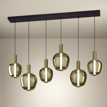 Eglo - LED prigušiva zlatni luster 3xLED/5W/230V + 3xLED/6,5W + 6xLED/1,6W 2200-6500K