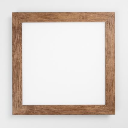 Eglo - LED RGB prigušiva površinska svetiljka SALOBRENA-C WOOD LED/24W/230V 2700-6500K 49,5x49,5 cm tamno braon + daljinski upravljač