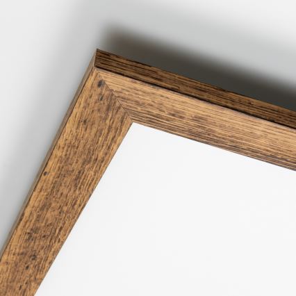 Eglo - LED RGB prigušiva površinski plafonski panel SALOBRENA-C WOOD LED/24W/230V 2700-6500K 49,5x49,5 cm braon + daljinski upravljač