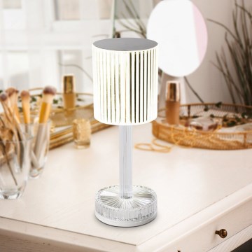 Eglo - LED RGB prigušiva punjiva stona lampa LED/800 mAh prozirna